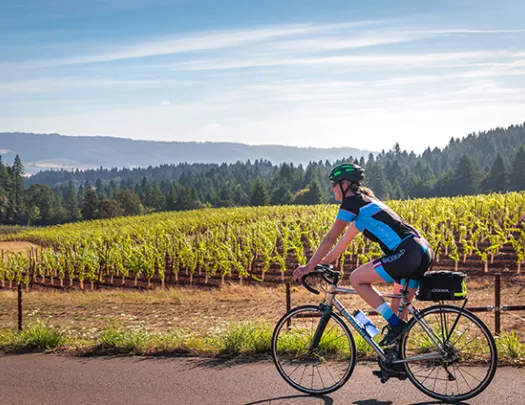 Backroads biker in Oregon