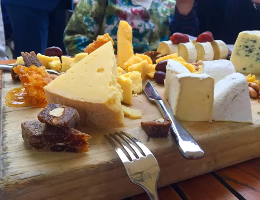 Shot of a charcuterie board.