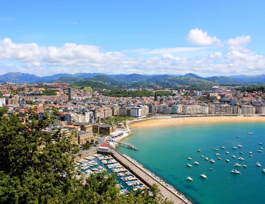 Summer in San Sebastian Donostia, Spain