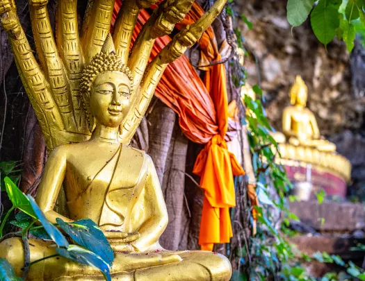 gold religious statues