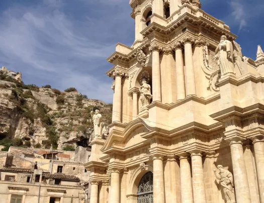 Stone monument building in Palma de Mallorca.