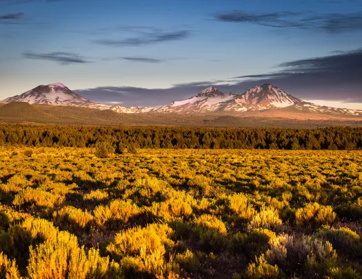 Sunset shot of Oregonian High Desert.