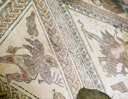 Mosaic art on a ceiling