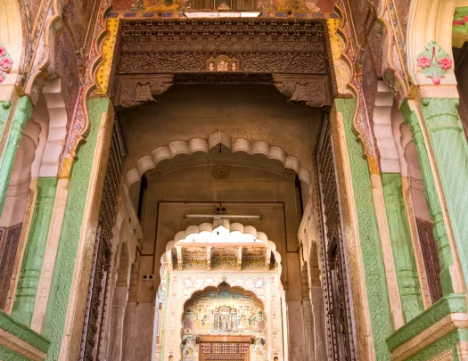 Temple in India with high ceilings