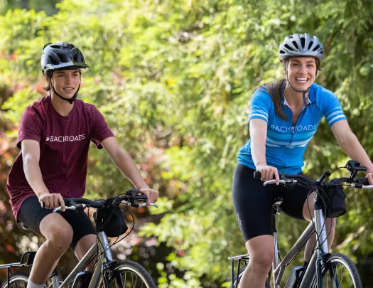 family biking