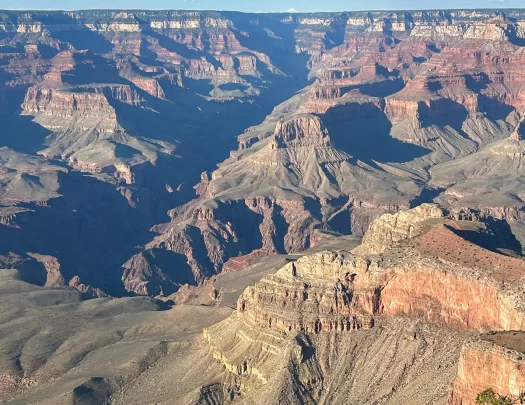 Large valley of gravel hills and mountains
