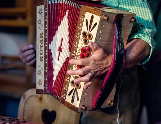 Local playing accordion. 