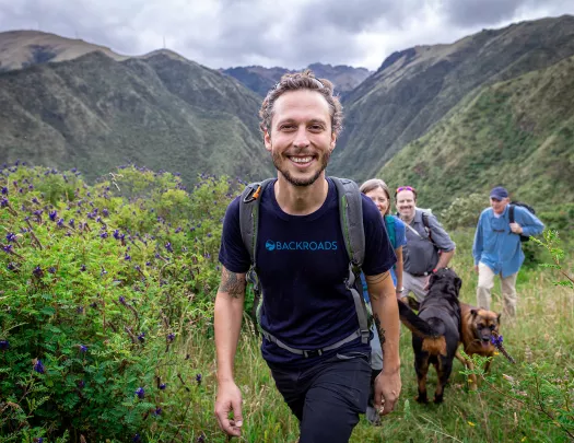 Leading Group Up Valley Columbia